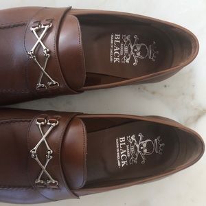 Barker Black Made In England slip loafers